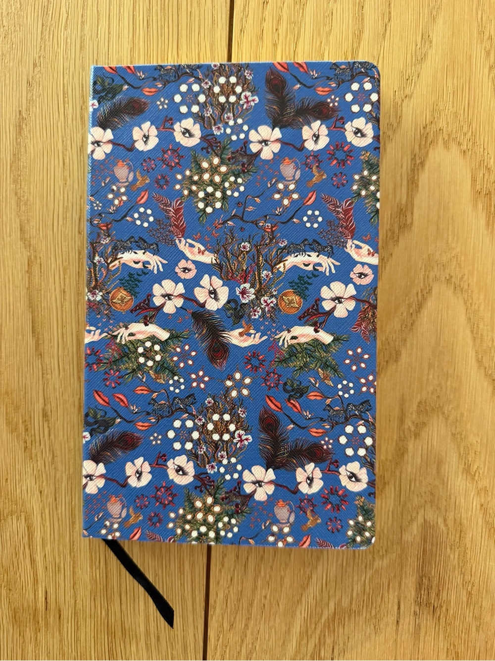 NWT Saks Fifth Avenue Blue Floral Hardcover Notebook